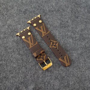 Louis Vuitton Apple Watch Band Dark Brown Monogram